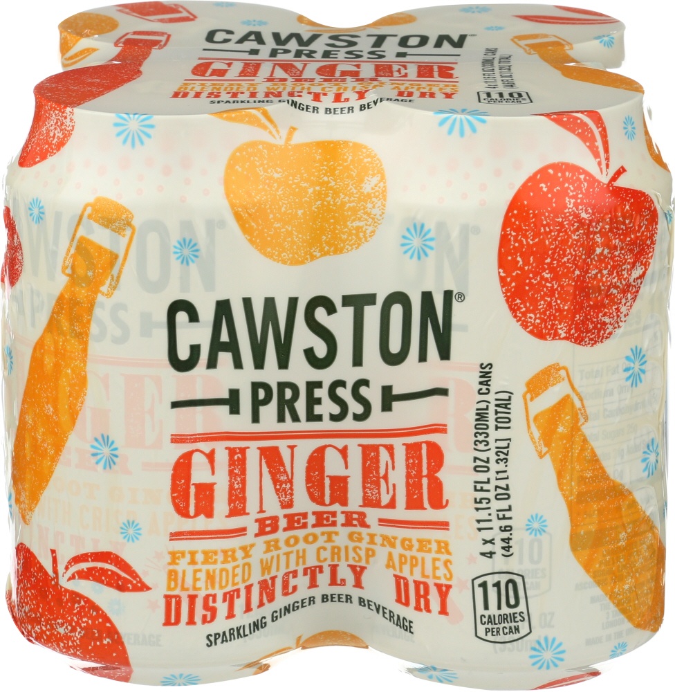 slide 1 of 1, Cawston Press Ginger Beer, 4 ct; 11.15 fl oz