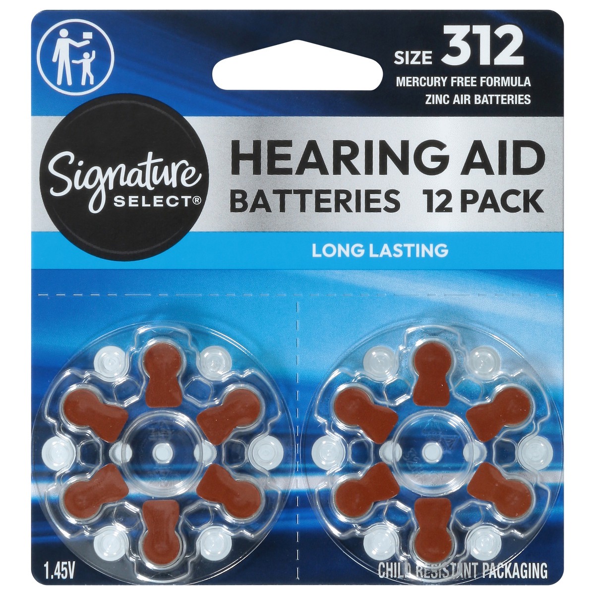slide 4 of 4, Signature SeleCount Hearing Aid Batteries 312 12 Count - 12 Count, 12 ct