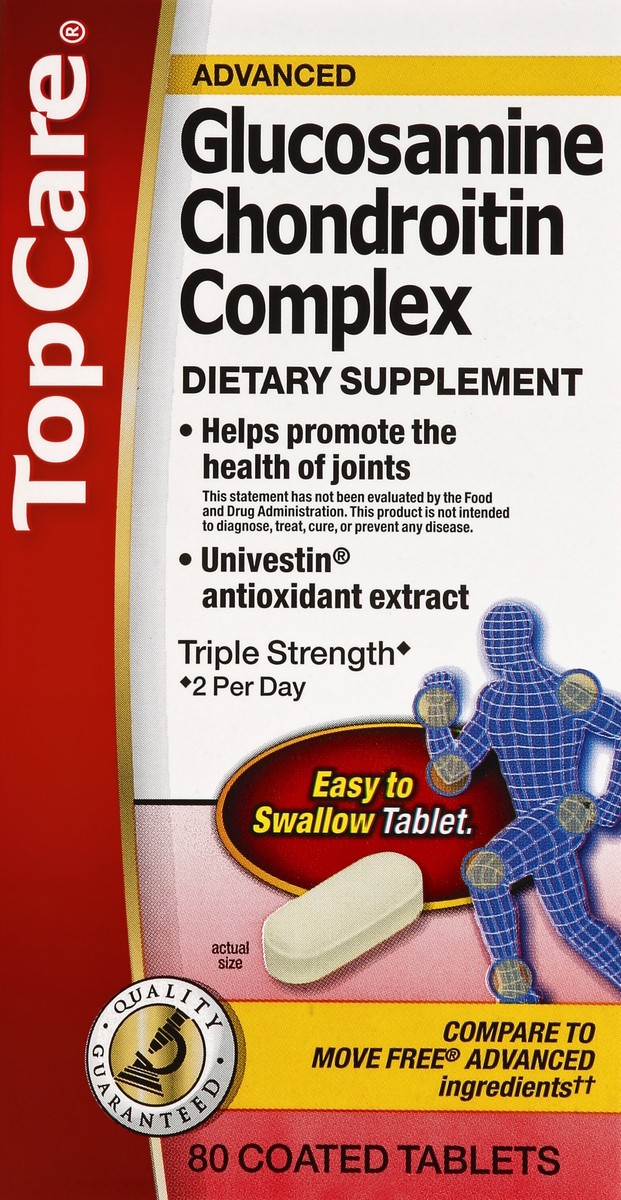 slide 5 of 6, TopCare Glucosamine Chondroitin Sup, 80 ct