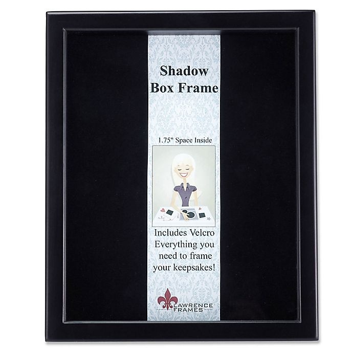 slide 1 of 1, Lawrence Frames Wood Shadow Box Frame - Black, 11 in x 14 in