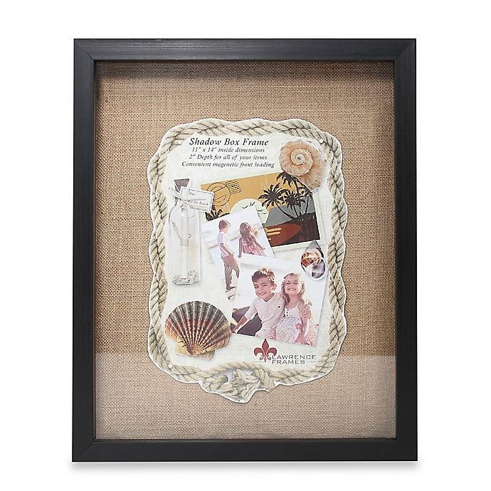 slide 1 of 1, Lawrence Frames Front Hinged Shadow Box - Black, 11 in x 14 in