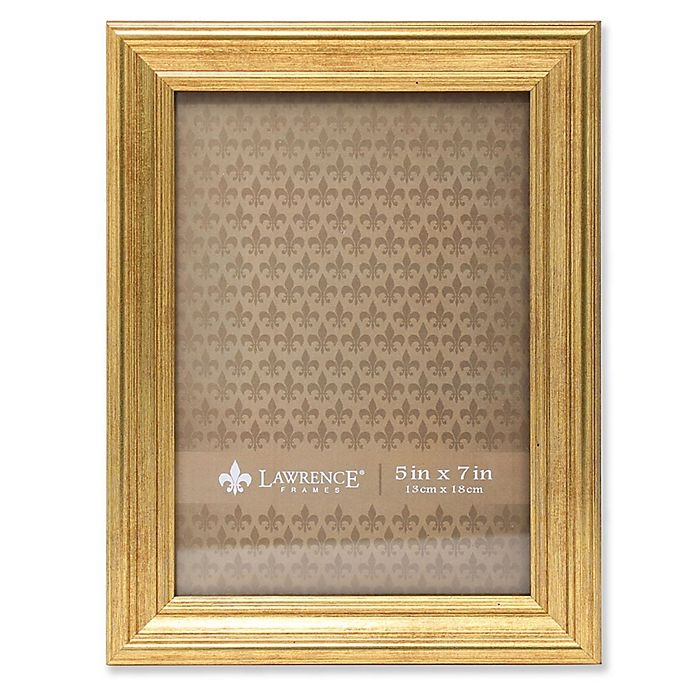 slide 1 of 3, Lawrence Frames Burnished Picture Frame - Gold, 5 in x 7 in