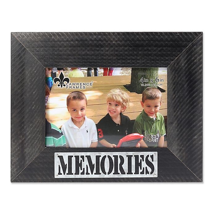 slide 1 of 3, Umbra Lawrence Frames Memories" Distressed Wood Picture Frame", 4 in x 6 in