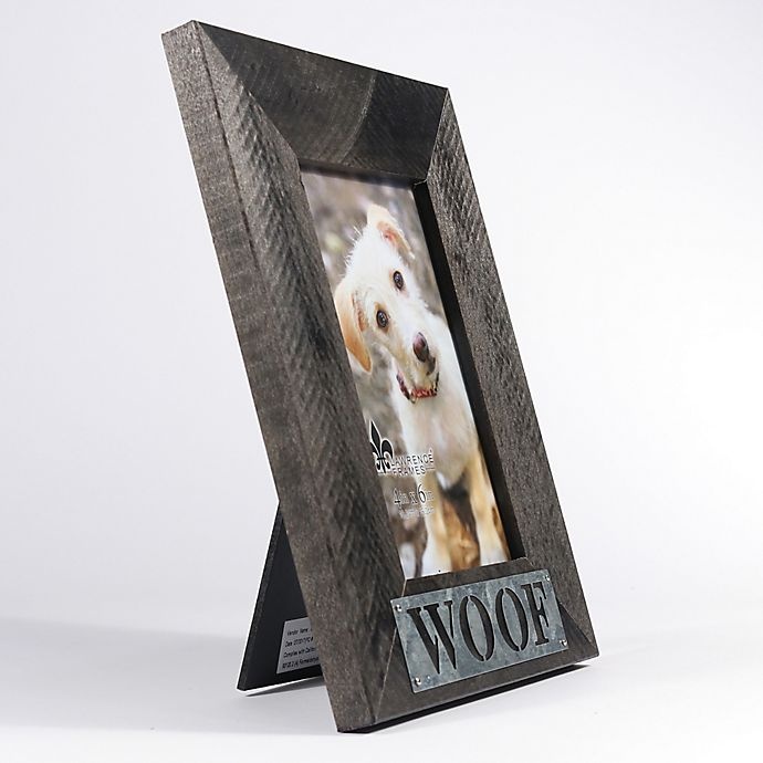 slide 2 of 3, Lawrence Frames Woof'' Distressed Wood Picture Frame'', 4 in x 6 in