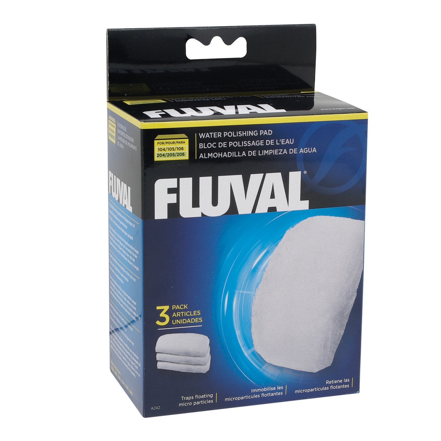 slide 1 of 1, Fluval Water Polishing Pad, 3 ct