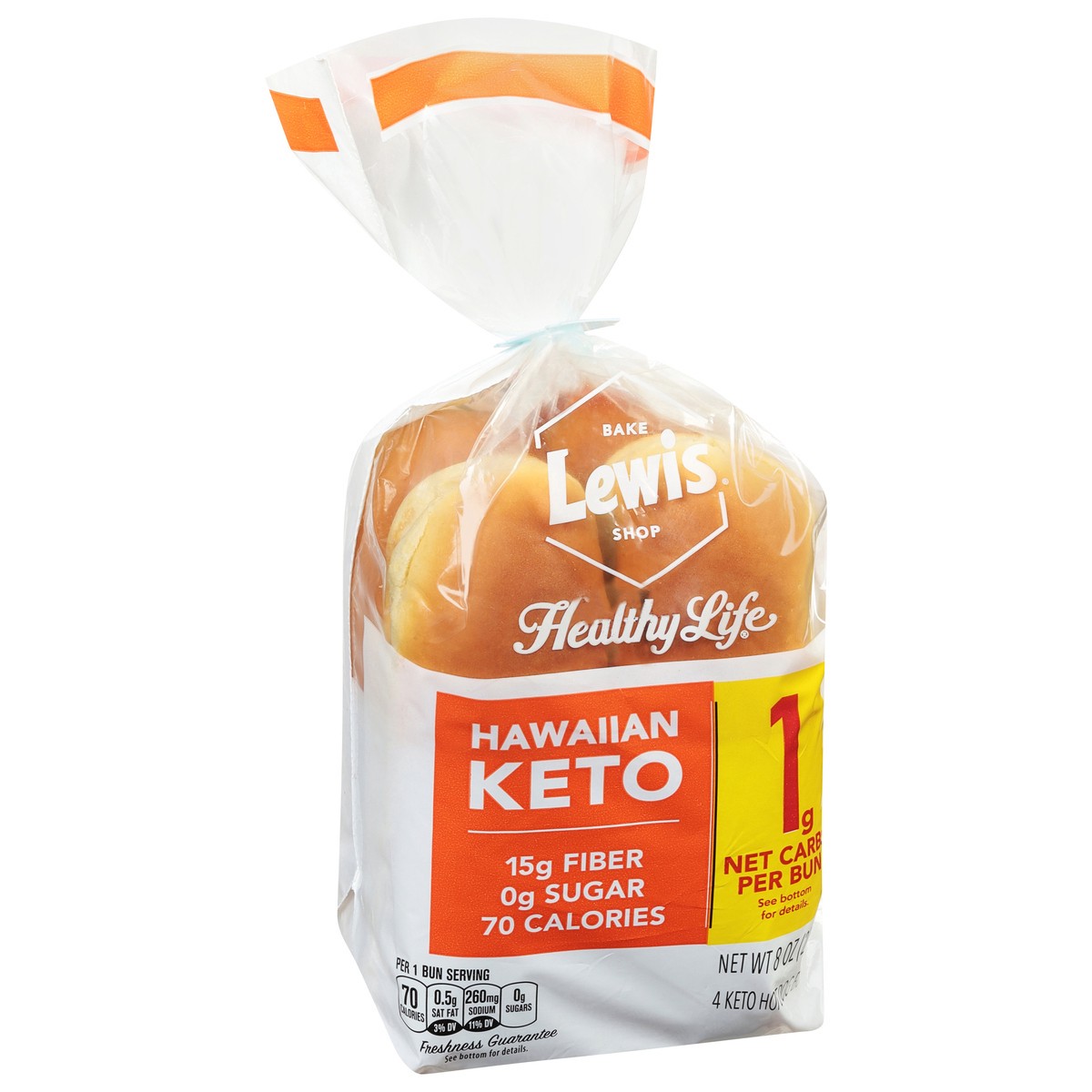 slide 8 of 9, Healthy Life Hawaiian Keto Hot Dog Buns 4 ea, 4 ct