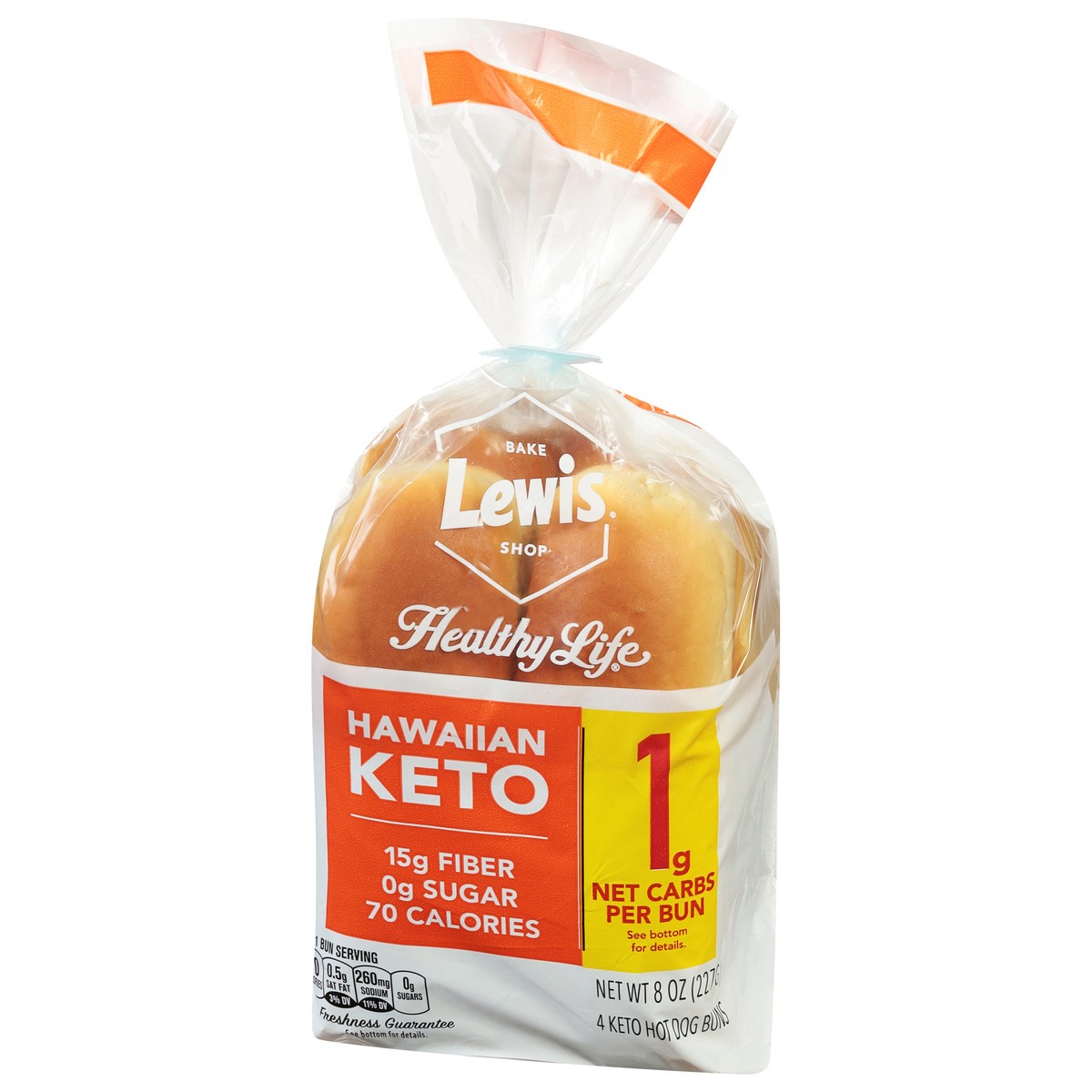 slide 9 of 9, Healthy Life Hawaiian Keto Hot Dog Buns 4 ea, 4 ct