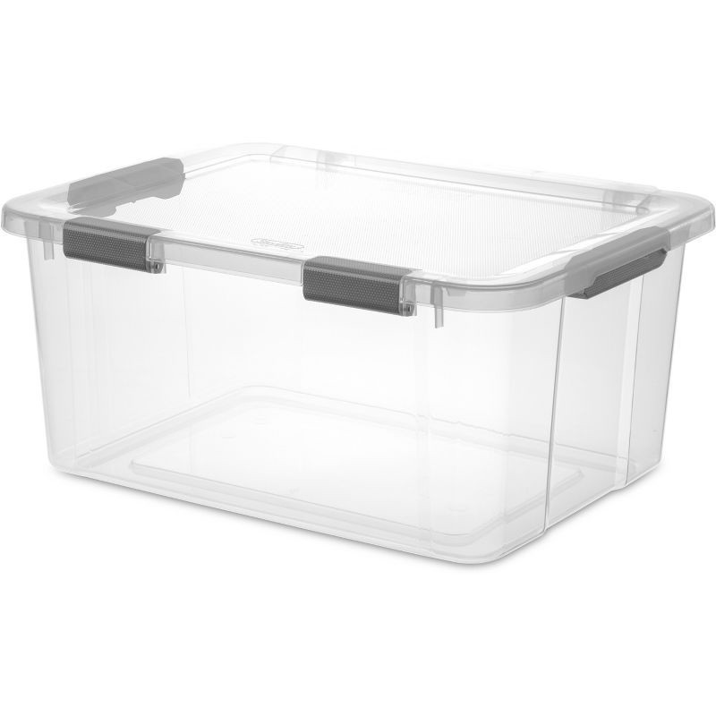 slide 1 of 19, Sterilite 60qt Hinged Lid Latch Box, 60 qt