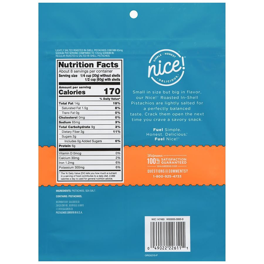 slide 3 of 5, Nice! Roasted In-Shell Pistachios Lightly Salted, 16 oz