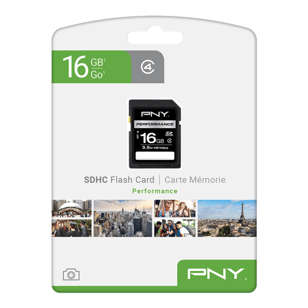 slide 3 of 3, PNY Performance Class 4 Sdhc Flash Memory Card, 16Gb, P-Sdh16G4-Ge, 16 GB