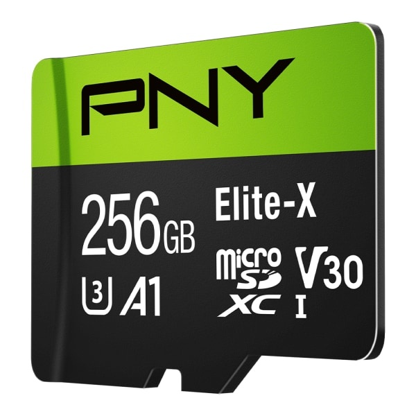 slide 6 of 7, PNY Elite-X Class 10 U3 V30 Microsdxc Flash Memory Card, 256Gb, 1 ct