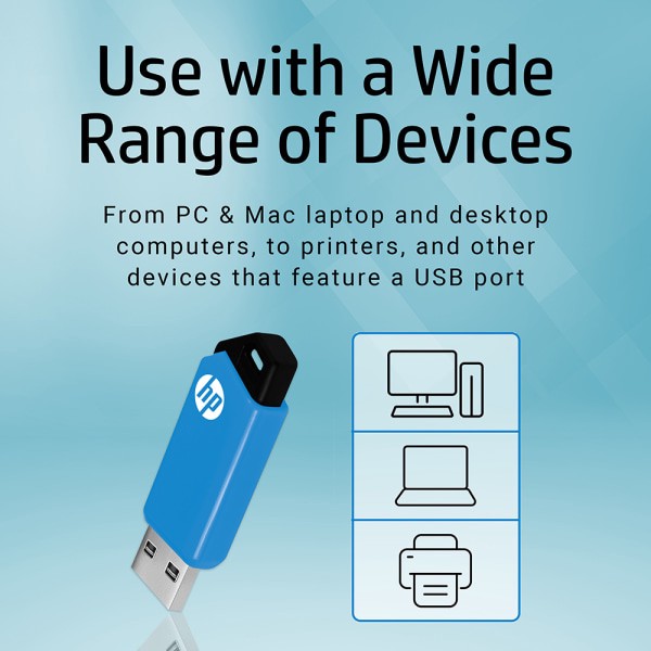 slide 7 of 8, HP V150W Usb 2.0 Flash Drive, 16Gb, Blue, P-Fd16GHPv150W-Ge, 1 ct