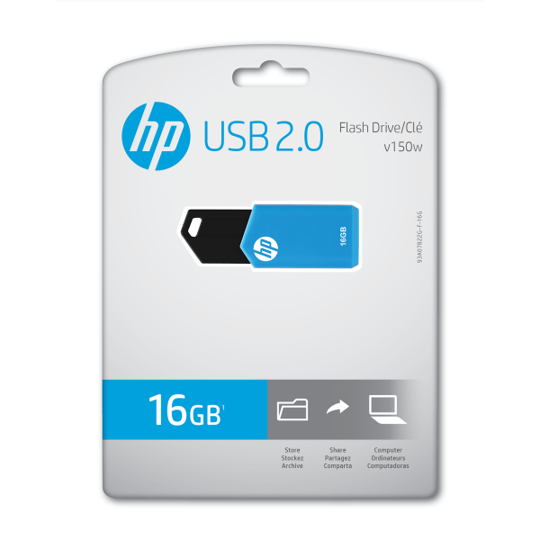 slide 5 of 8, HP V150W Usb 2.0 Flash Drive, 16Gb, Blue, P-Fd16GHPv150W-Ge, 1 ct
