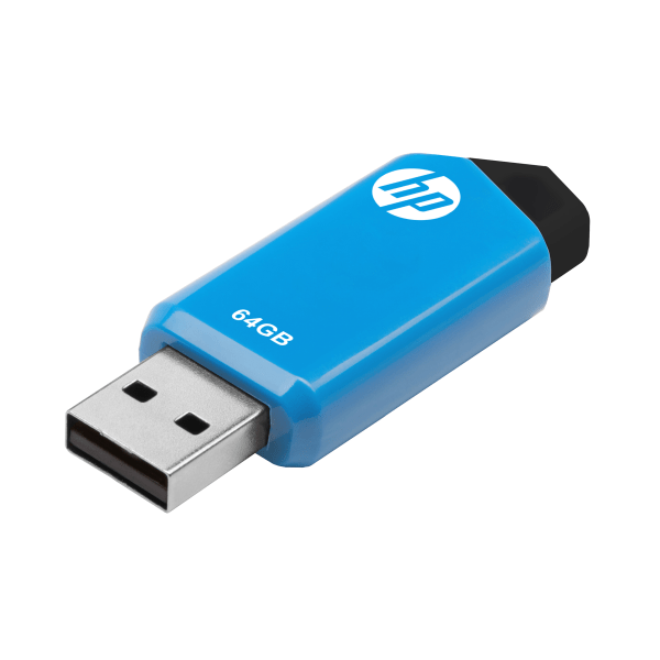 slide 8 of 8, HP V150W Usb 2.0 Flash Drive, 64Gb, Blue, (P-Fd64GHPv150W-Ge), 1 ct