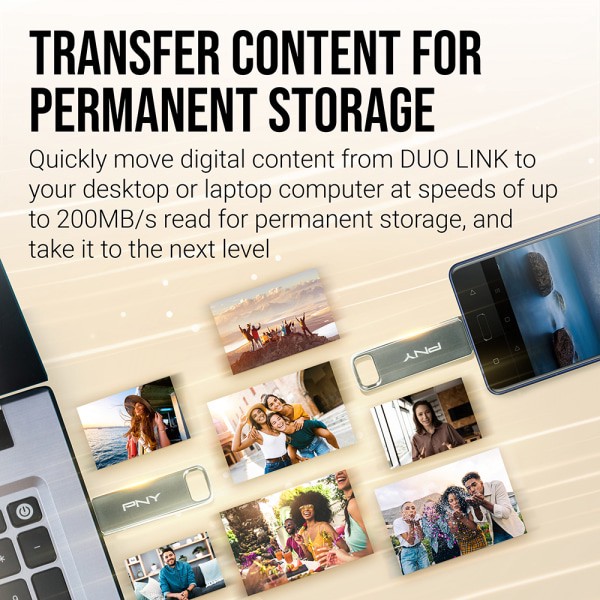 slide 4 of 7, PNY Type-C / Type-A USB 3.2 Dual Drive 1 ea, 1 ct