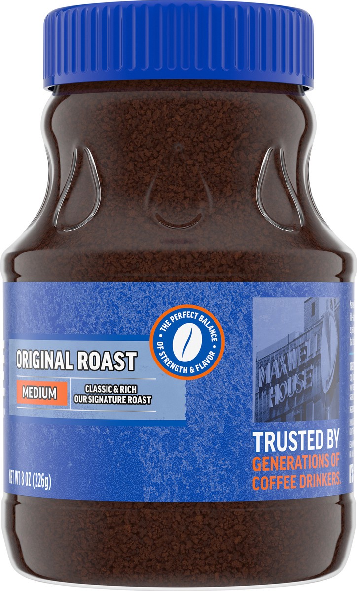 slide 4 of 9, Maxwell House Original Roast Instant Coffee, 8 oz Jar, 8 oz