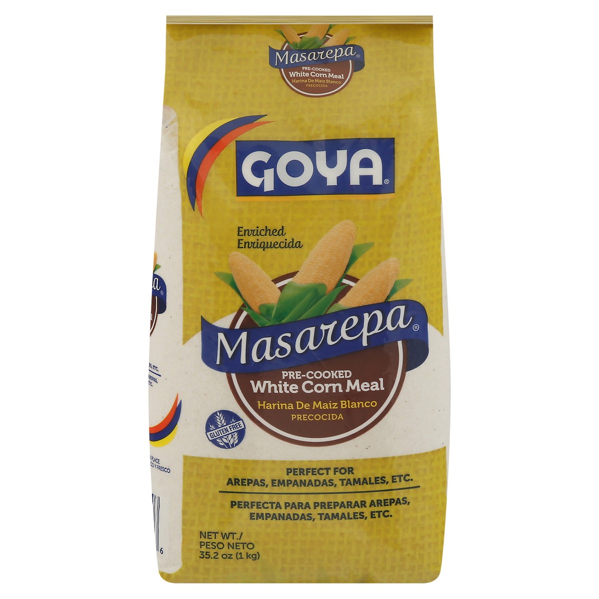 slide 1 of 9, Goya Corn Meal, White, Pre-Cooked, 35.2 oz