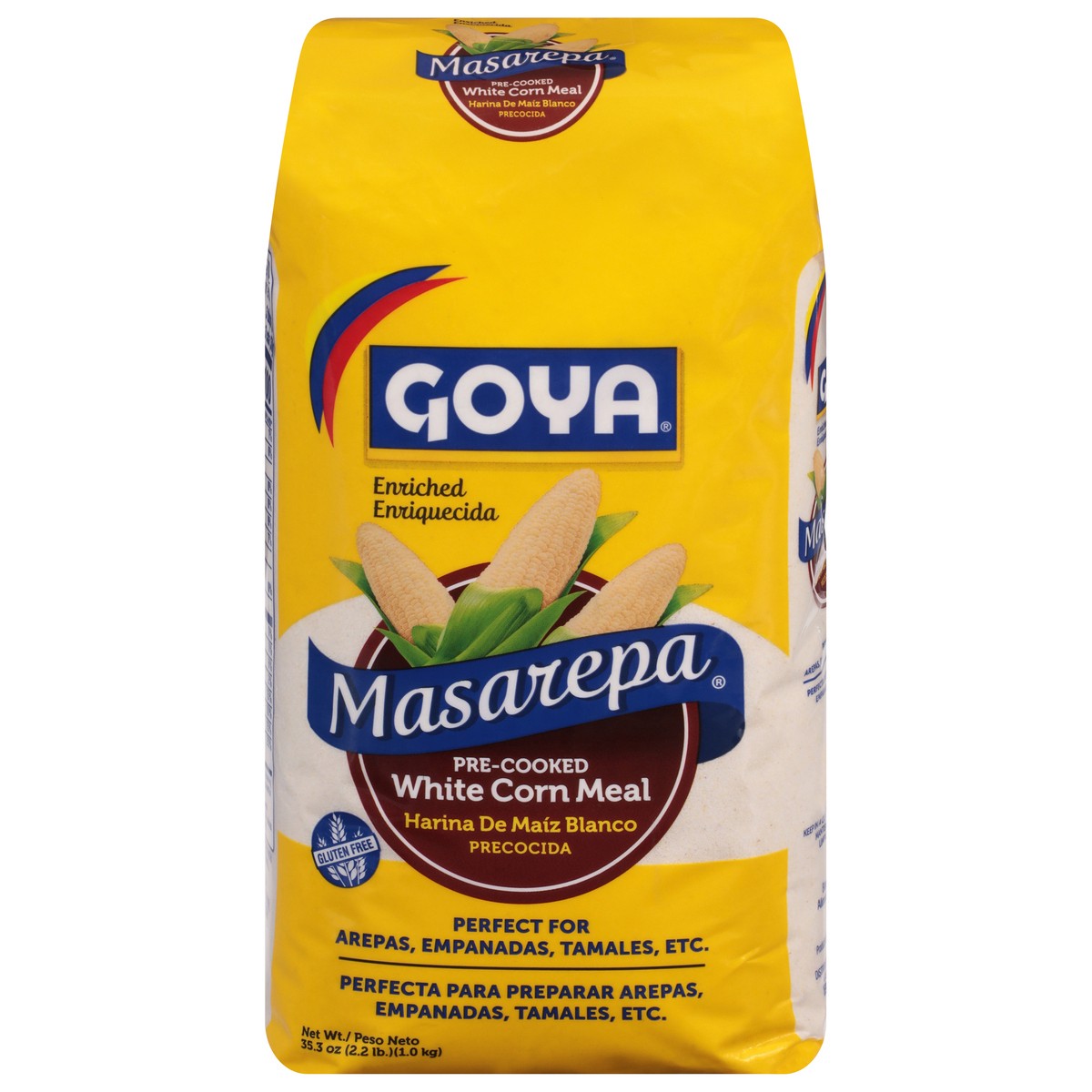 slide 1 of 9, Goya Masarepa Pre-Cooked White Corn Meal 35.3 oz, 35.3 oz