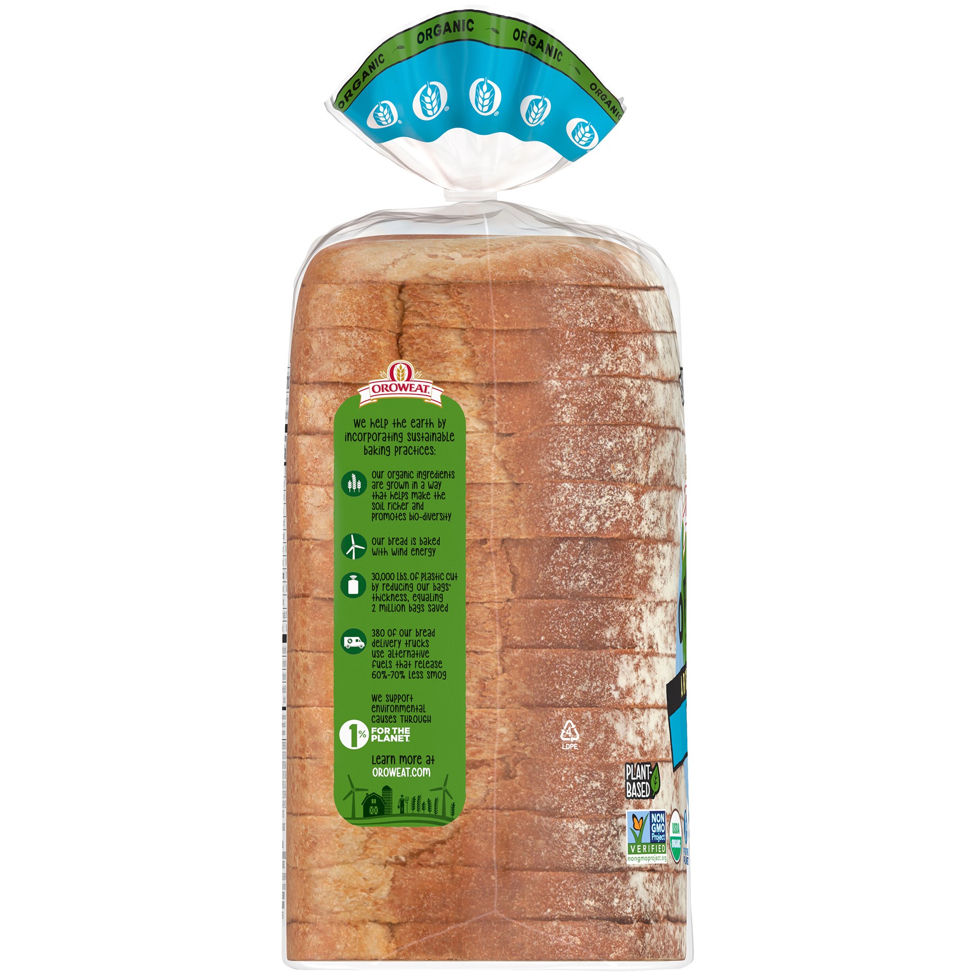 slide 4 of 5, Oroweat Organic Open Faced Country White Bread 18 Oz, 18 oz