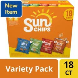 SunChips Whole Grain Snacks Variety Pack 18 Oz, 18 Count