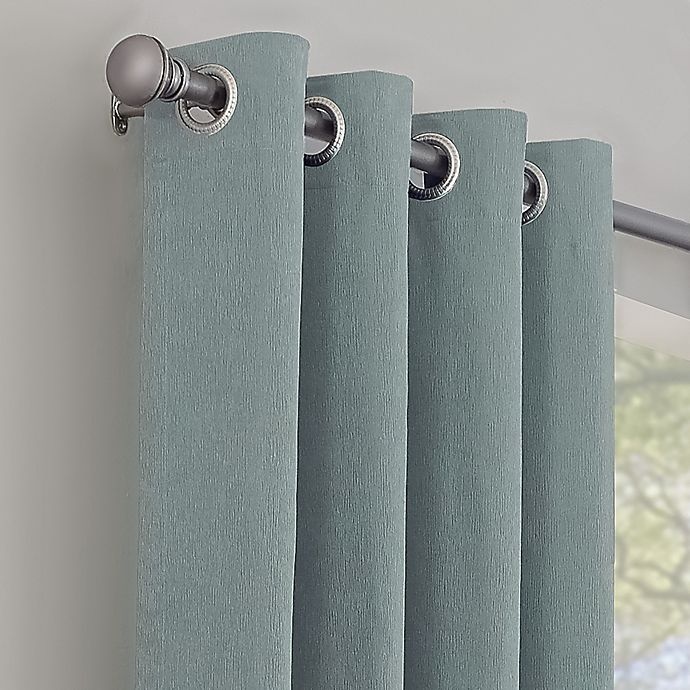 slide 2 of 2, Madeira Grommet 100% Blackout Window Curtain Panel - Spa, 84 in