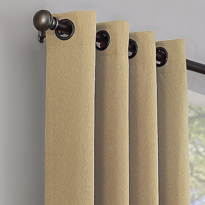 slide 2 of 2, Madeira Grommet 100% Blackout Window Curtain Panel - Gold, 95 in