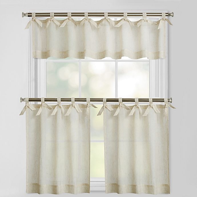 slide 2 of 2, Bee & Willow Home Bee & Willow Tie Top Linen Window Valance, 1 ct