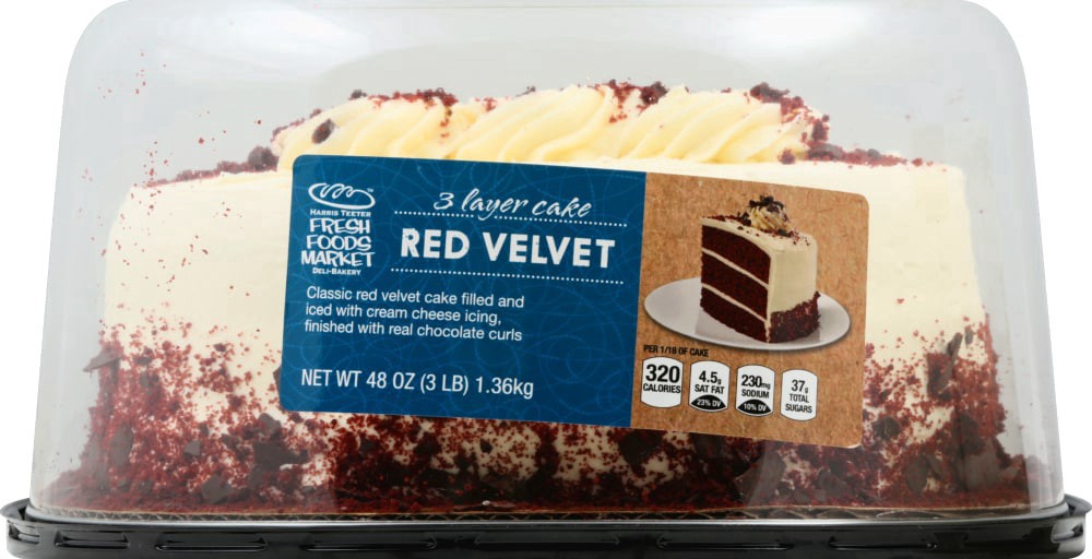 slide 2 of 3, 8'' 3 Layer Red Velvet Cake, 1 ct