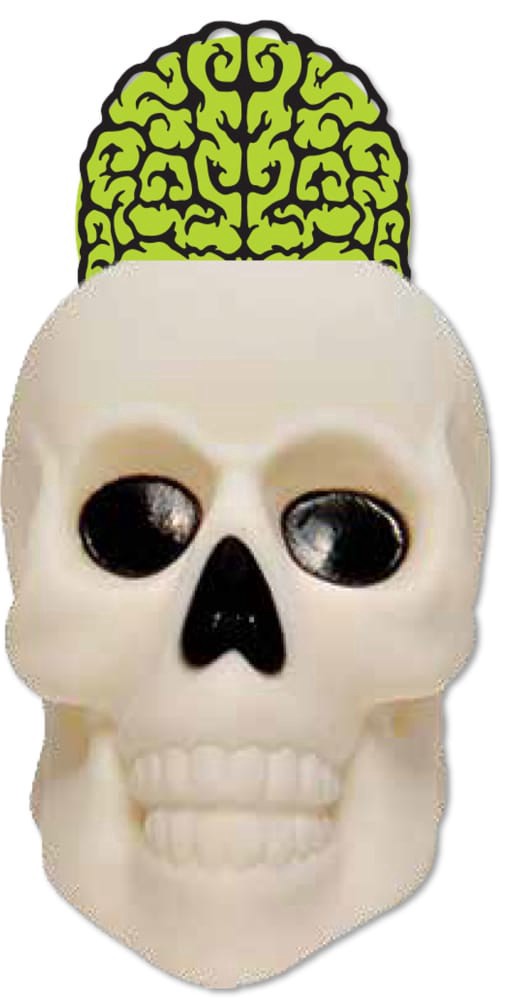 slide 1 of 1, Fun World Squish & Pop Skull/Brain, 1 ct