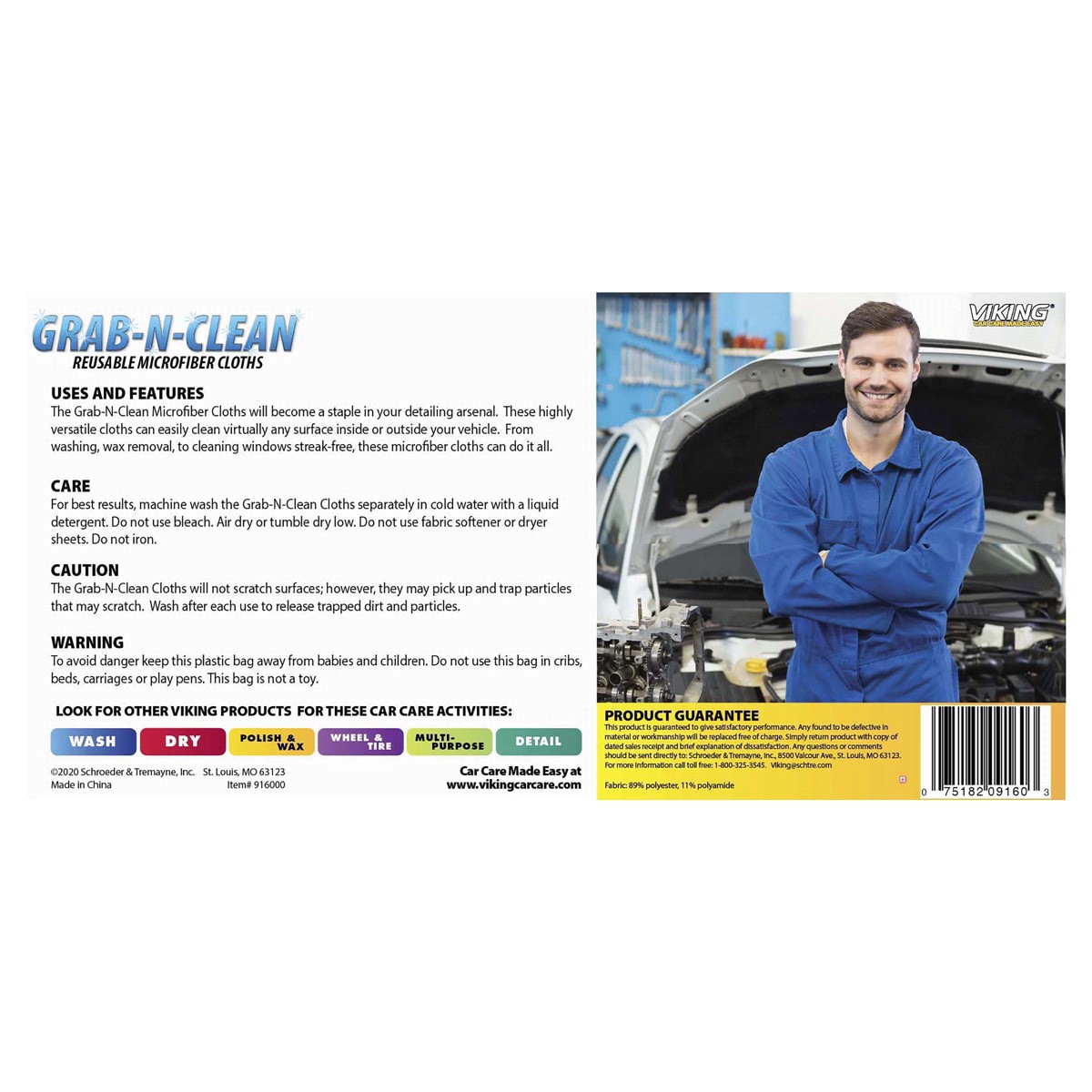 slide 3 of 5, Viking Grab & Clean Reusable Microfiber Cloths, 50 ct