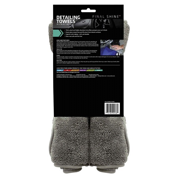 slide 3 of 5, Viking Detaling Towls Gray 2Pk, 2 ct