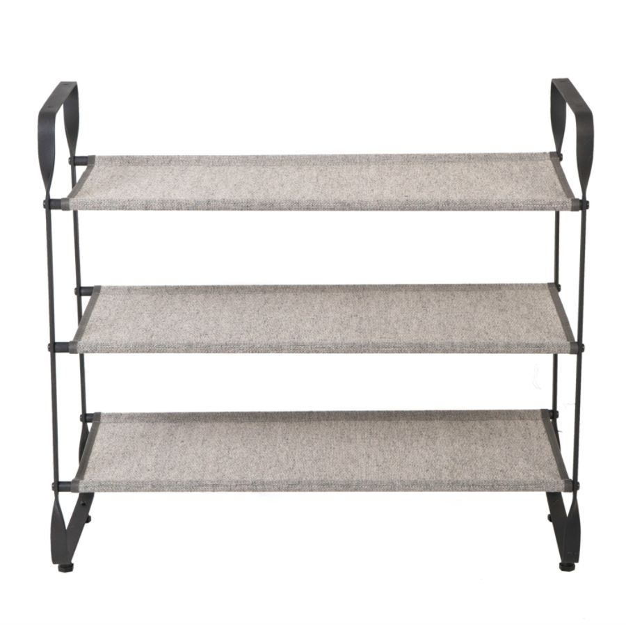 slide 2 of 5, Realspace 3-Tier Shoe Rack, Brown/Grey, 1 ct