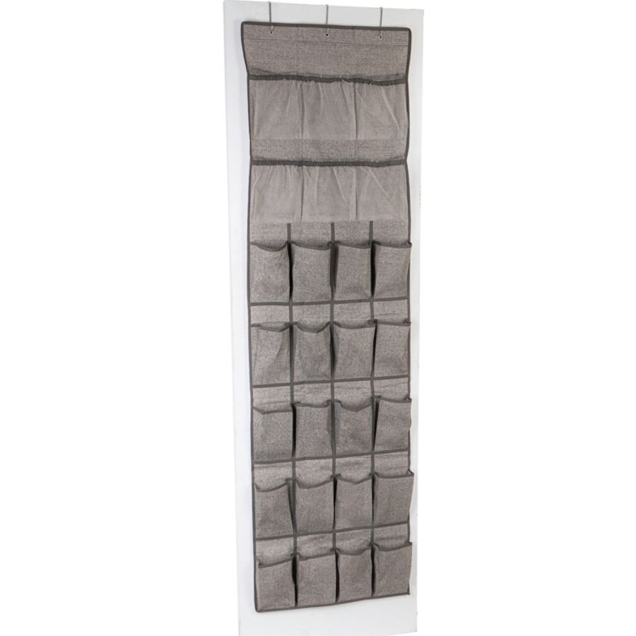 slide 5 of 5, Realspace 32-Pocket Shoe Organizer, Brown/Grey, 1 ct