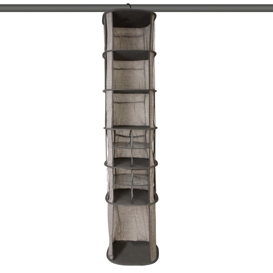 slide 3 of 6, Realspace 6-Tier Carousel Organizer, Brown/Grey, 1 ct