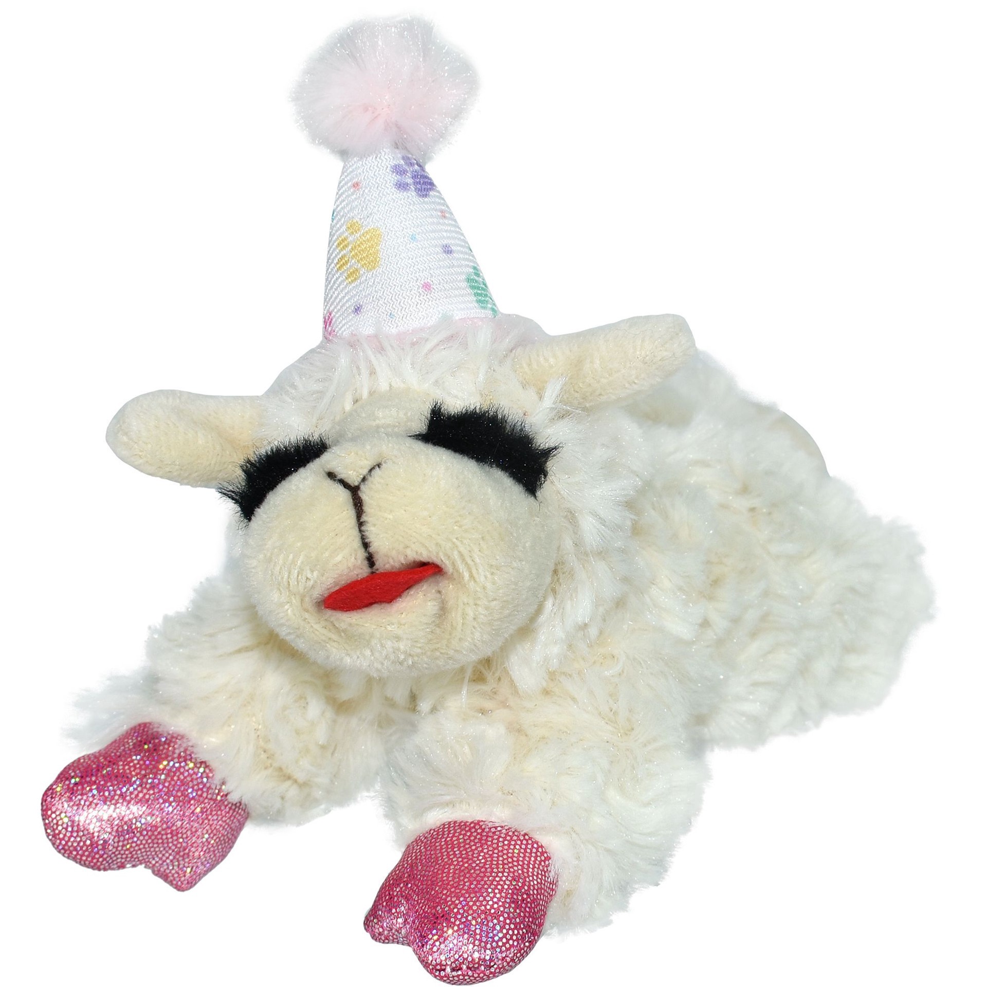 slide 1 of 1, Multipet Birthday Lamb Chop Dog Toy, 1 ct