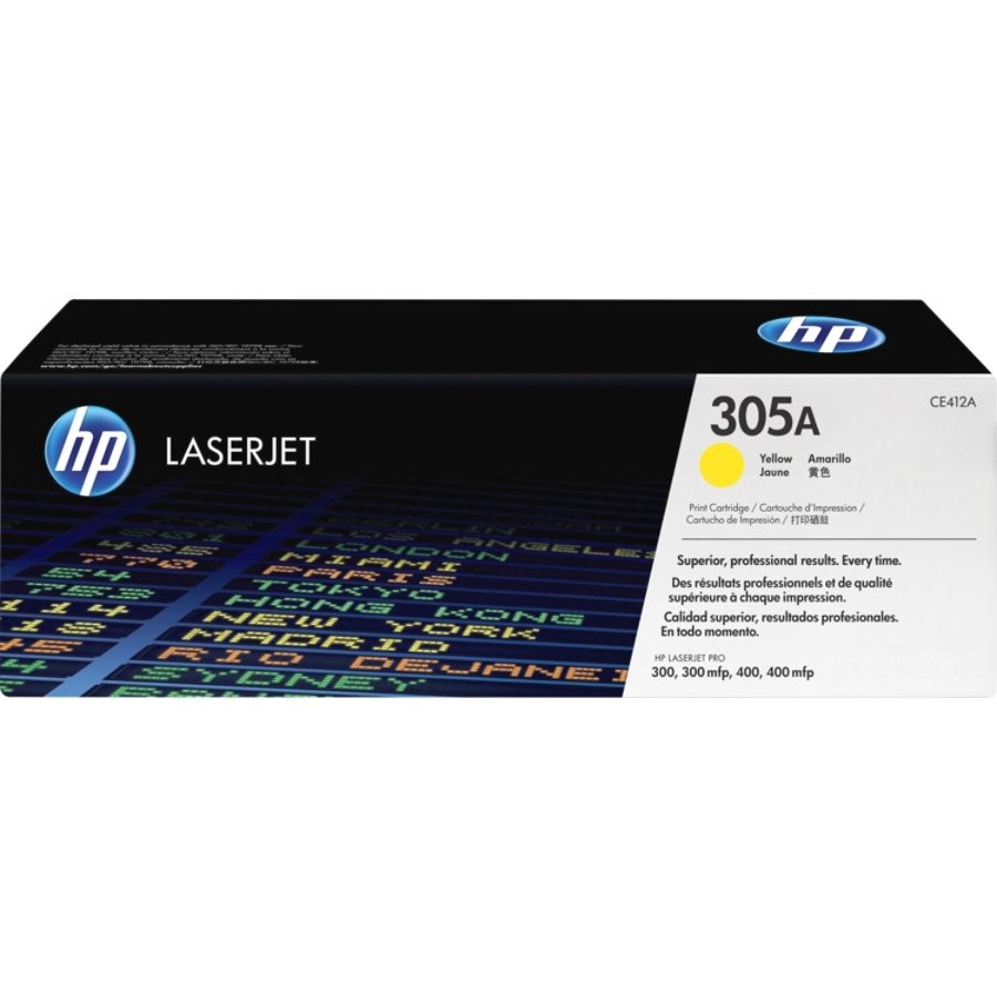 slide 2 of 4, HP 305A (Ce412A) Yellow Original Laserjet Toner Cartridge, 1 ct