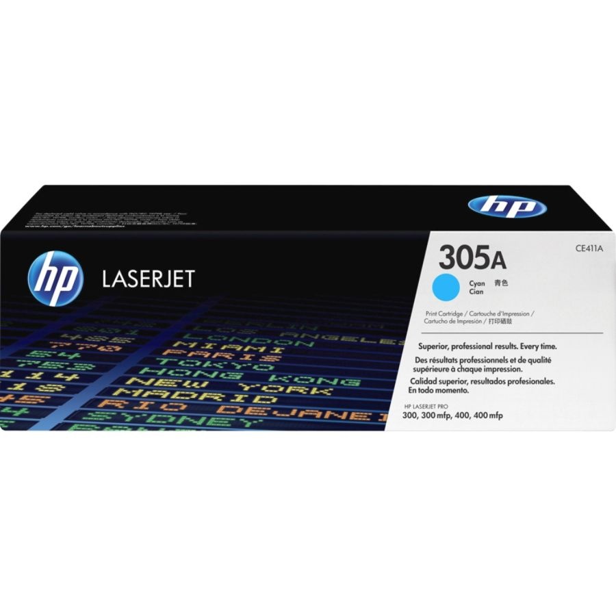 slide 6 of 6, HP 305A (Ce411A) Cyan Original Laserjet Toner Cartridge, 1 ct