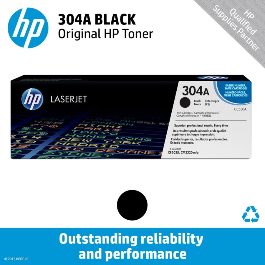 slide 2 of 4, HP 304A Black Original Toner Cartridge (Cc530A), 1 ct