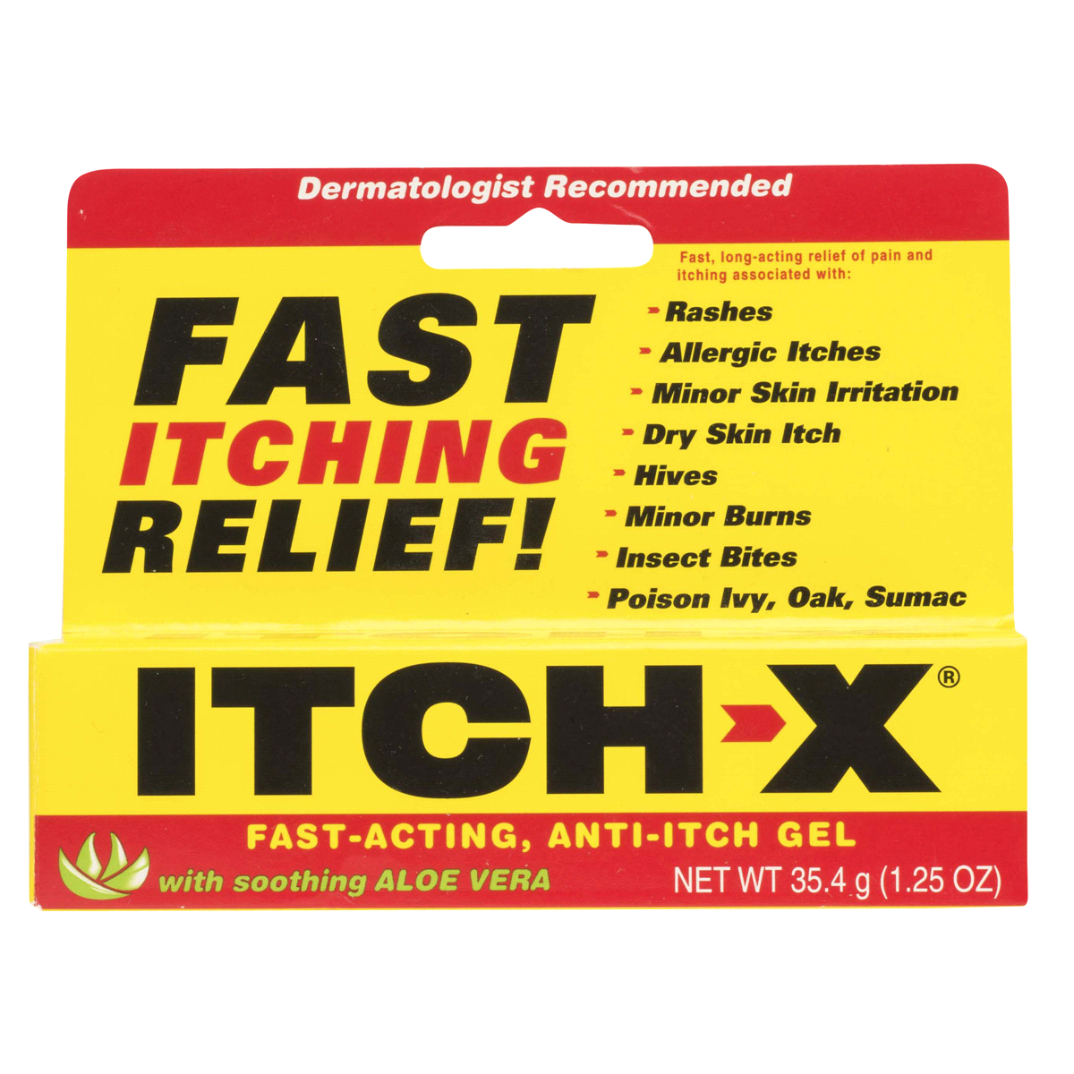 slide 1 of 1, Itch-X Anti-Itch Gel With Aloe Vera, 1.25 oz