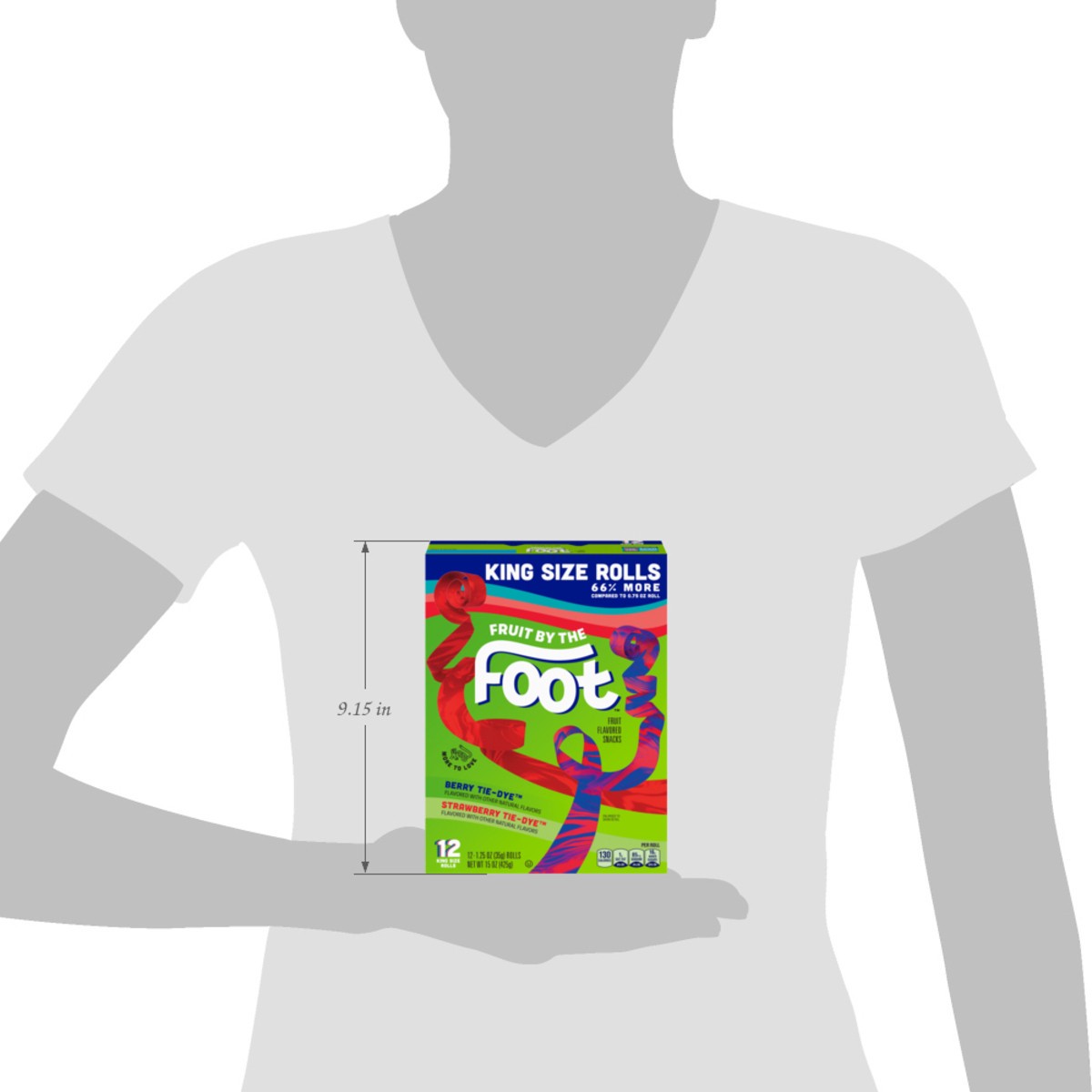 slide 2 of 14, Fruit by the Foot Fruit Flavored Snacks, Berry and Strawberry Tie-Dye, 12 King Size Rolls, 15 oz, 12 ct