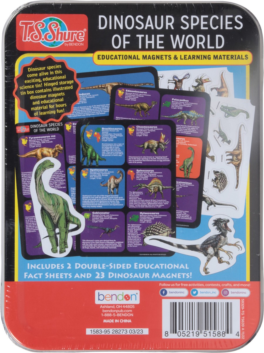 slide 6 of 12, Bendon Dinosaur Species Mini Tin - Each, 1 ct