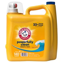 ARM & HAMMER Liquid Laundry Detergent, Clean Burst Fresh, 140 fl oz, 140 Loads