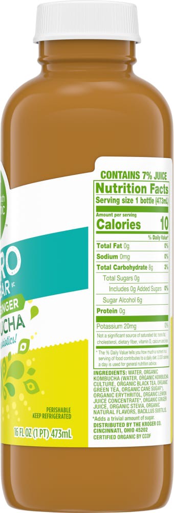 slide 3 of 4, Simple Truth Organic Lemon Ginger Kombucha - 16 fl oz, 16 fl oz