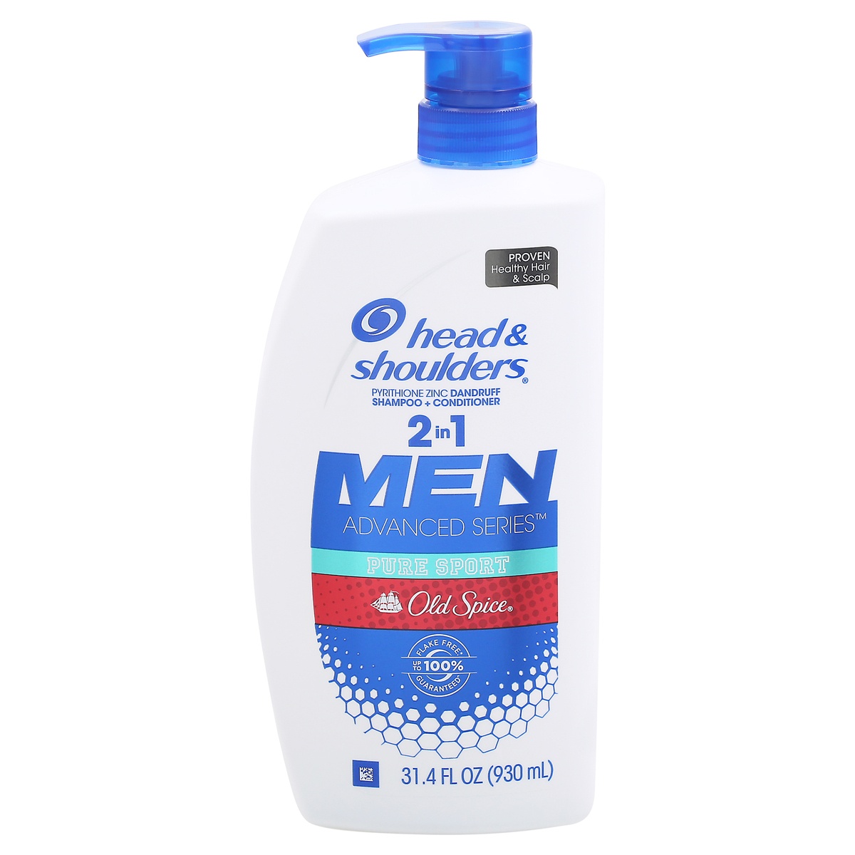 slide 1 of 1, Head & Shoulders Advanced Series Men Old Spice Pure Sport 2 in 1 Dandruff Shampoo + Conditioner 31.4 fl oz Pump, 31.4 fl oz