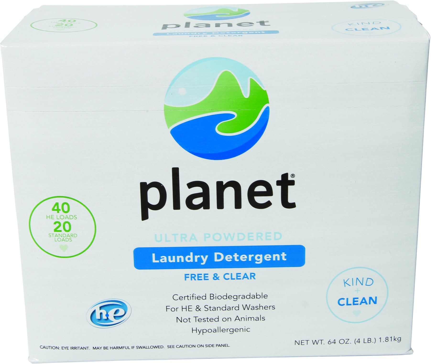 slide 1 of 1, Planet Laundry Detergent, Ultra Powdered, Free & Clear, 64 oz