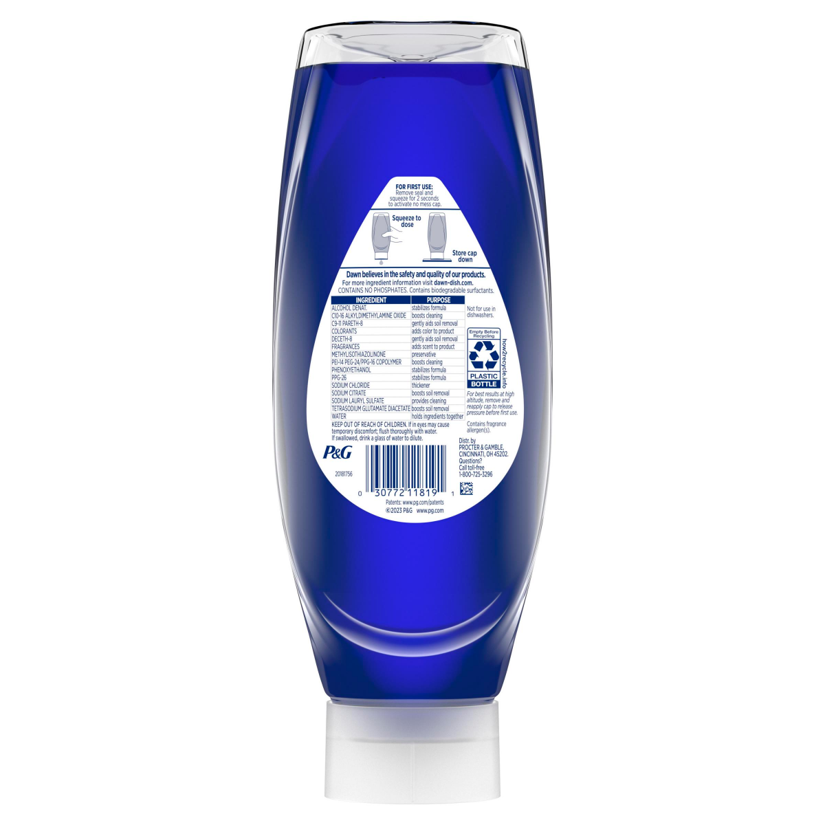 slide 8 of 29, Dawn Platinum EZ-Squeeze Dish Soap Liquid, Dishwashing Liquid, Grease Removal, Upside Down Bottle, Bleach Alternative Clean Lemon, 24.3 Fl Oz, 24.3 fl oz