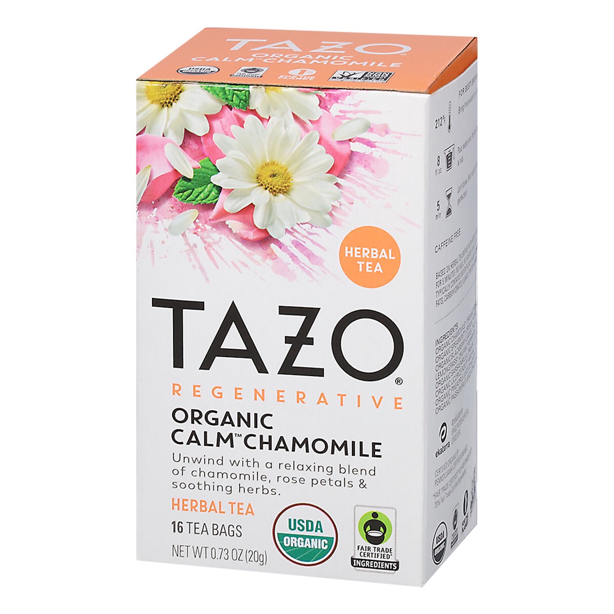 slide 5 of 9, Tazo Organic Calm Chamomile Herbal Tea 16 ea, 16 ct