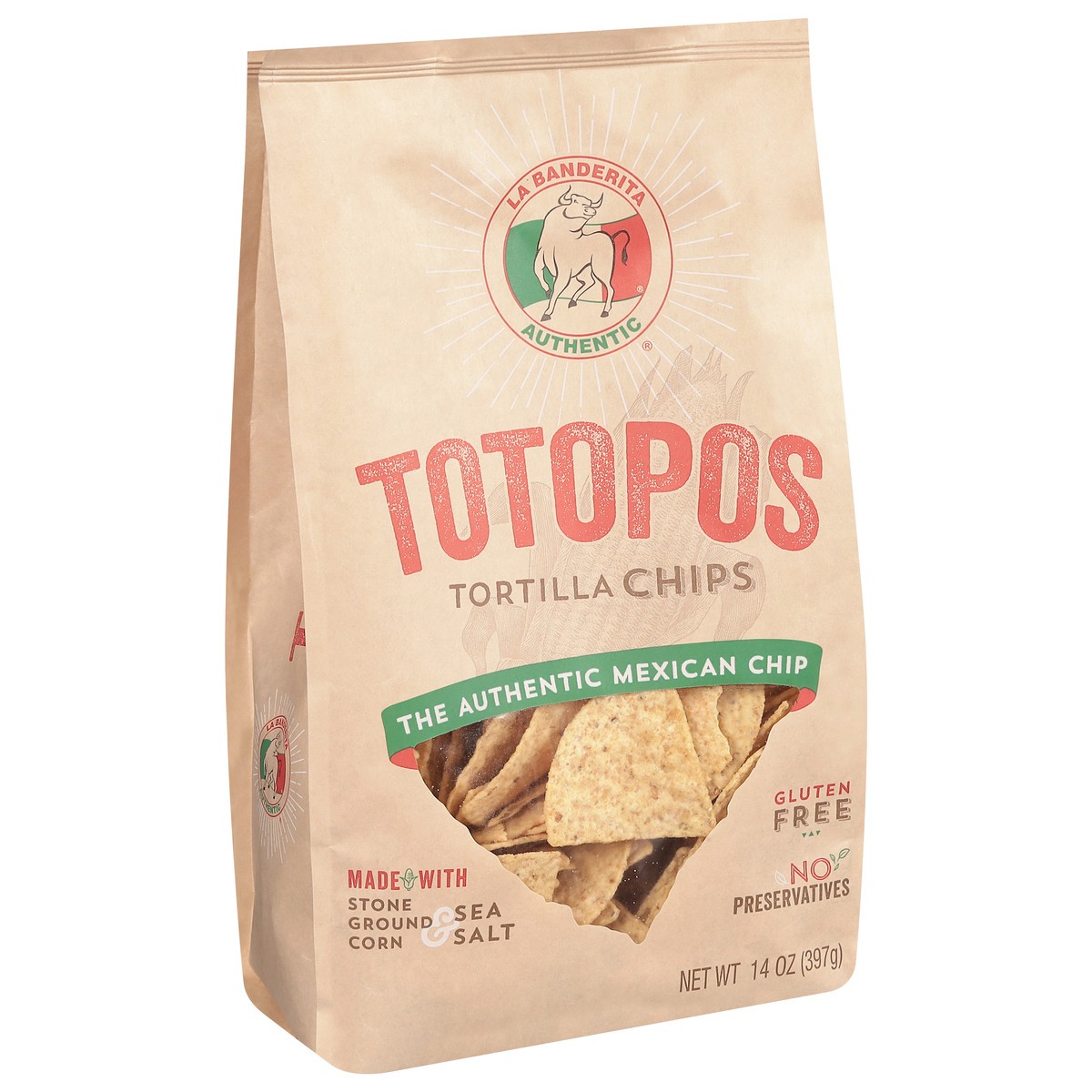 slide 6 of 9, La Banderita Totopos Tortilla Chips 14 oz, 14 oz