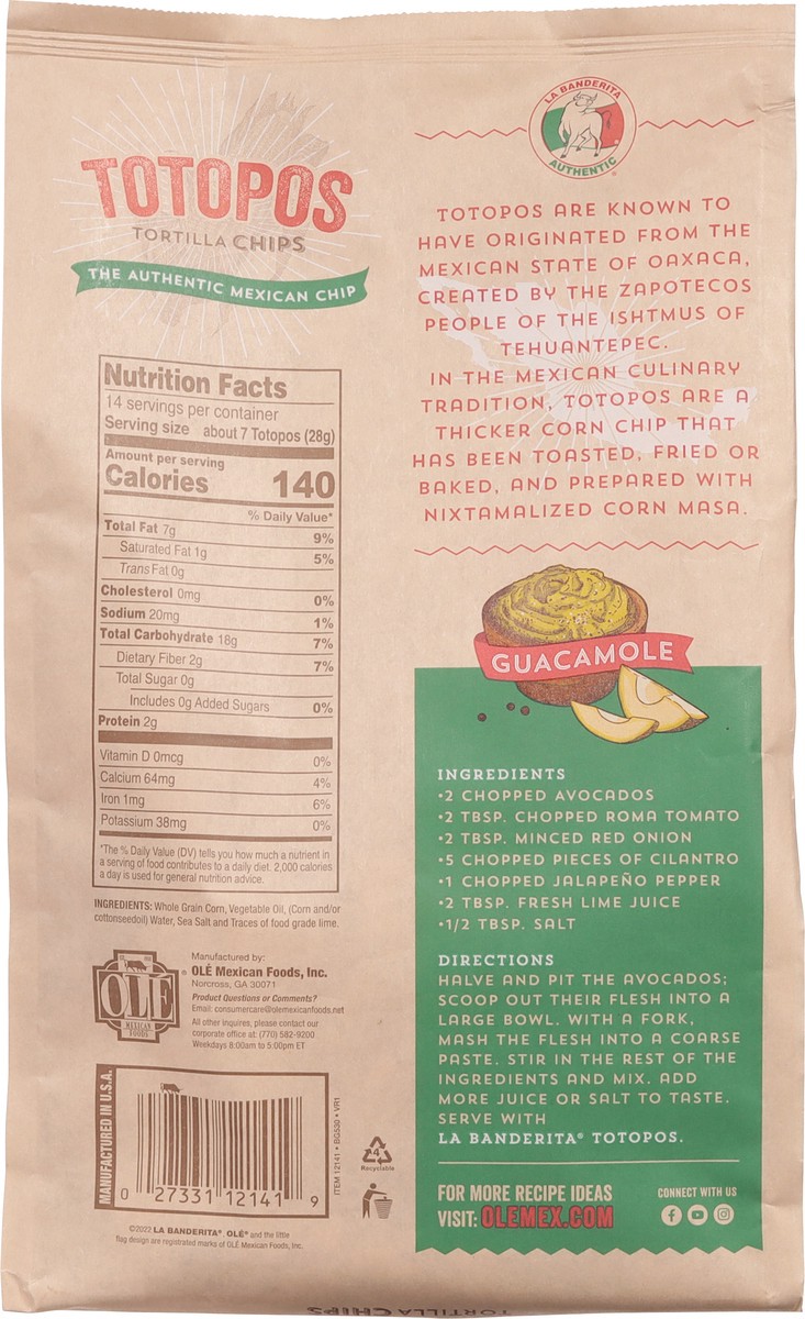 slide 7 of 9, La Banderita Totopos Tortilla Chips 14 oz, 14 oz