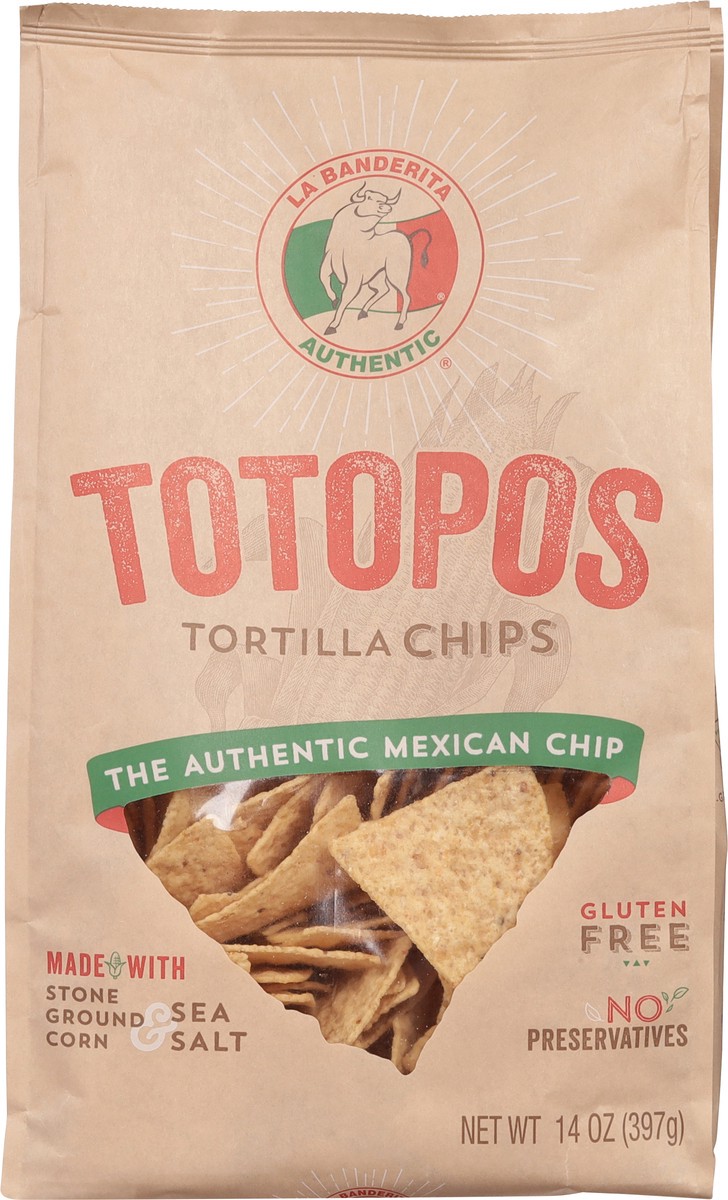 slide 5 of 9, La Banderita Totopos Tortilla Chips 14 oz, 14 oz